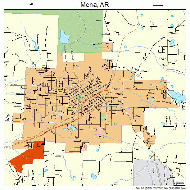 Mena, AR street map