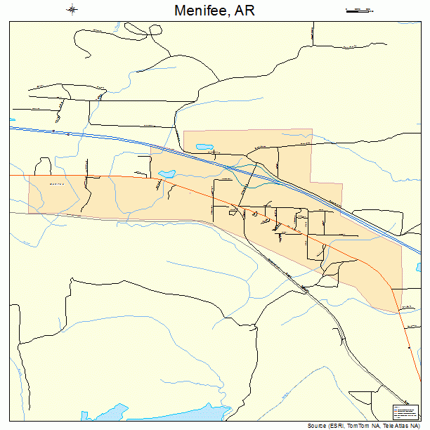 Menifee, AR street map