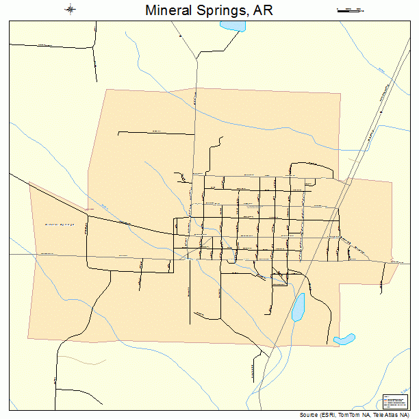 Mineral Springs, AR street map