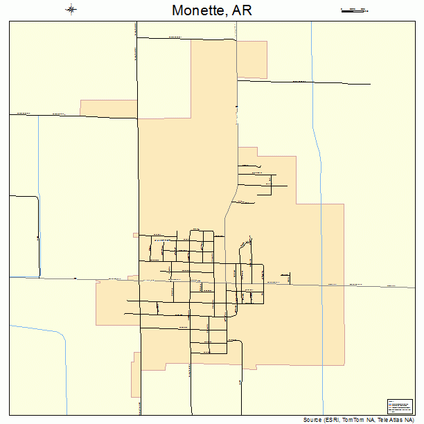 Monette, AR street map