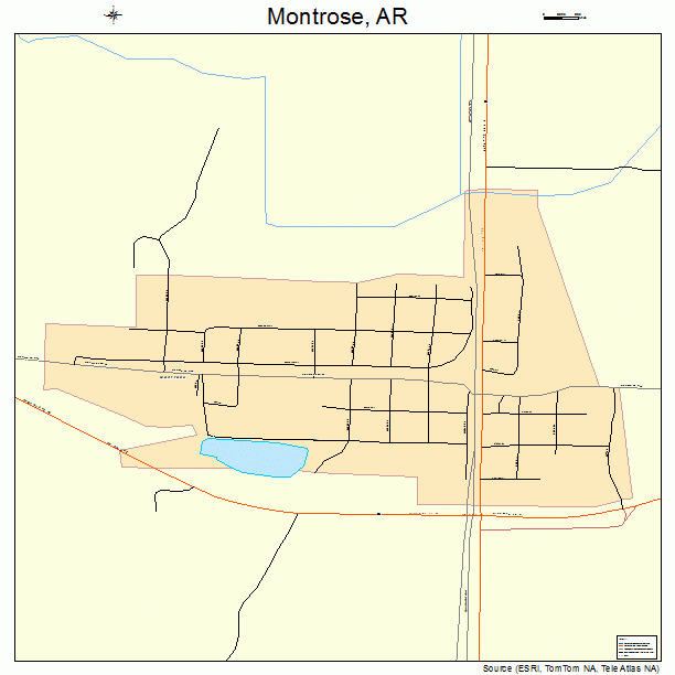 Montrose, AR street map