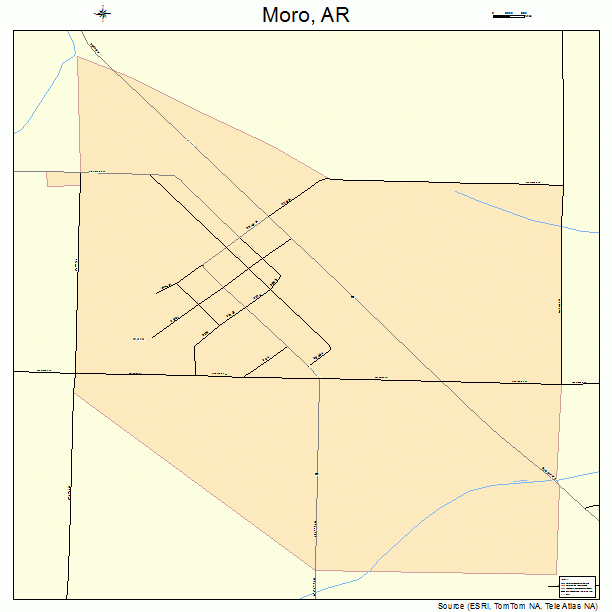 Moro, AR street map