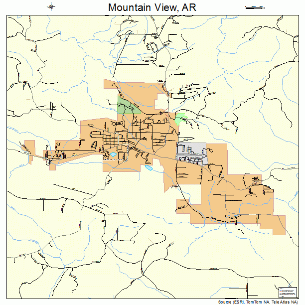 Mountain View, AR street map