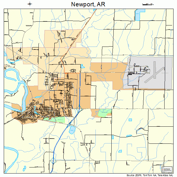 Newport, AR street map