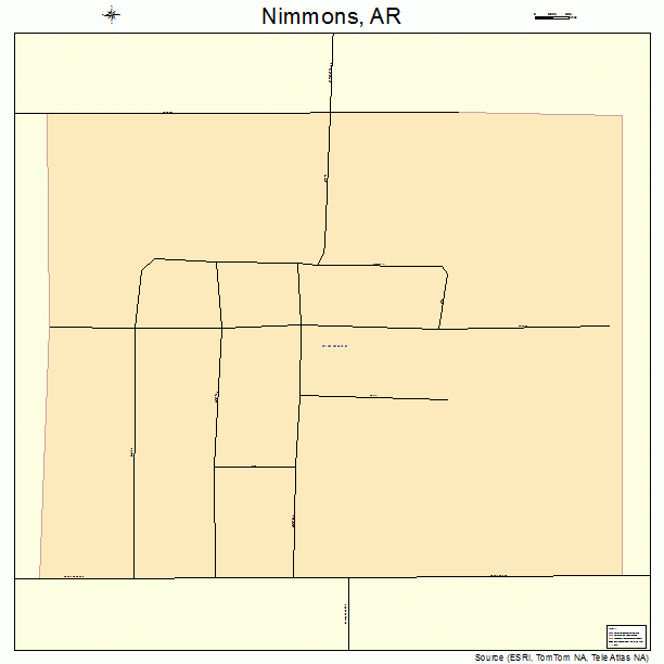Nimmons, AR street map