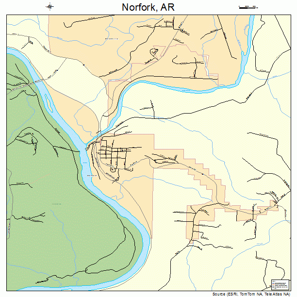 Norfork, AR street map