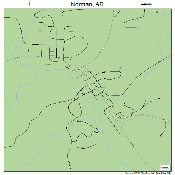 Norman, AR street map