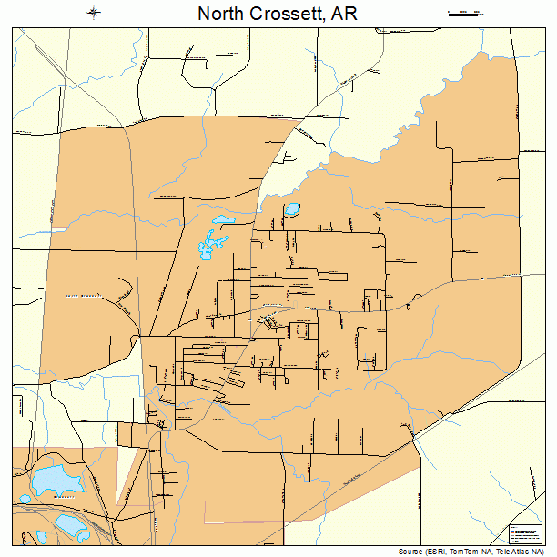 North Crossett, AR street map