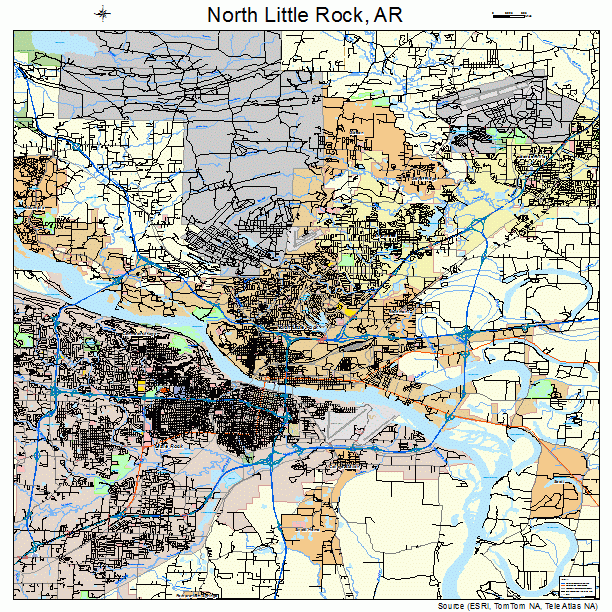 North Little Rock, AR street map