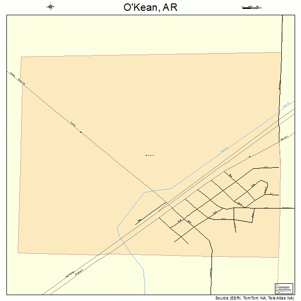 O'Kean, AR street map