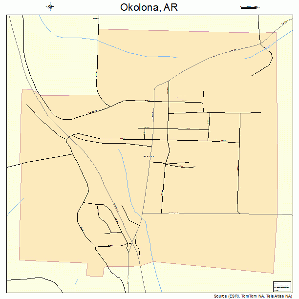 Okolona, AR street map