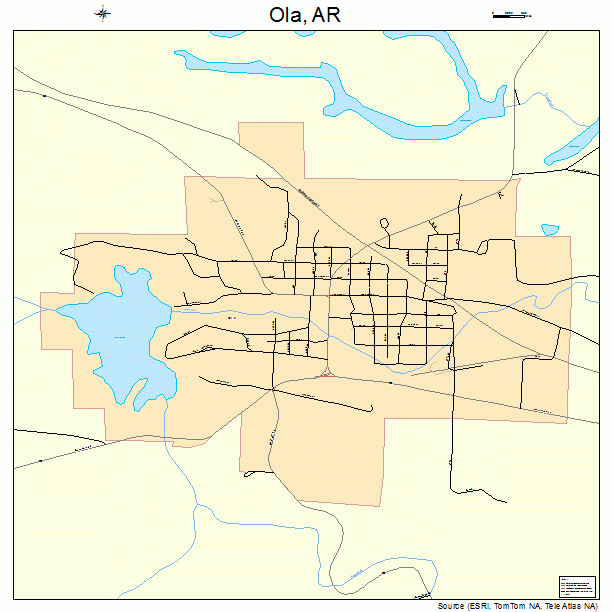 Ola, AR street map
