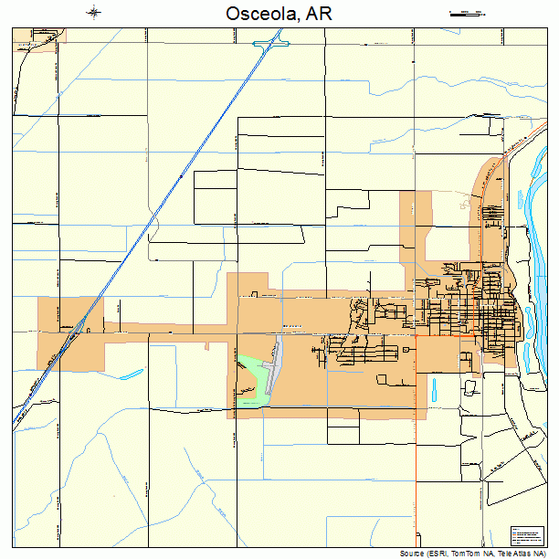 Osceola, AR street map