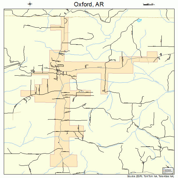 Oxford, AR street map