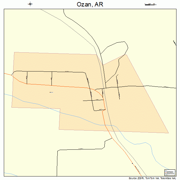 Ozan, AR street map