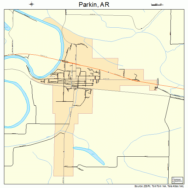 Parkin, AR street map