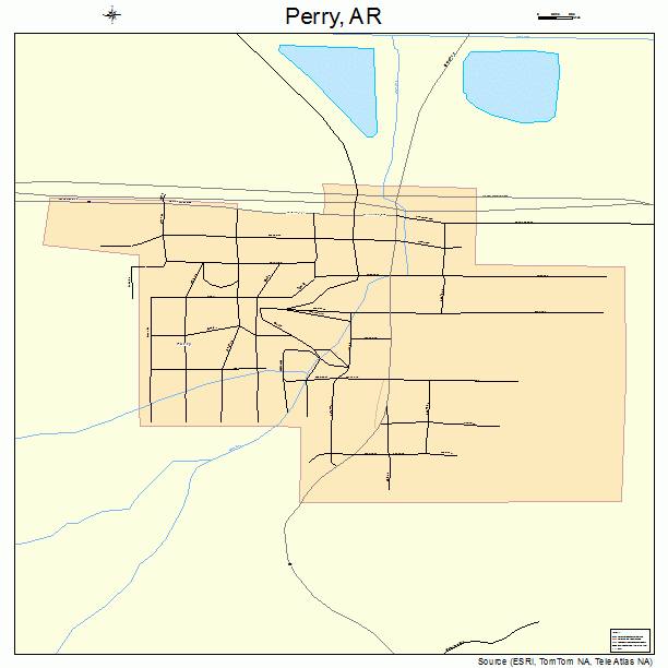 Perry, AR street map