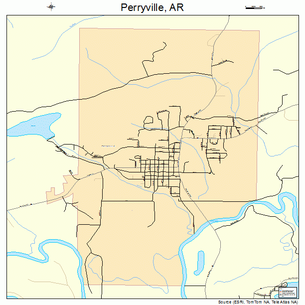 Perryville, AR street map