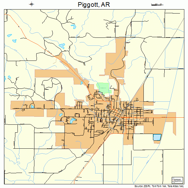 Piggott, AR street map