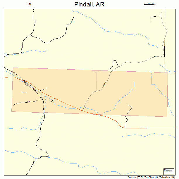 Pindall, AR street map