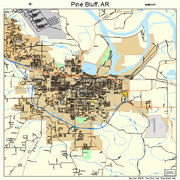 Pine Bluff, AR street map