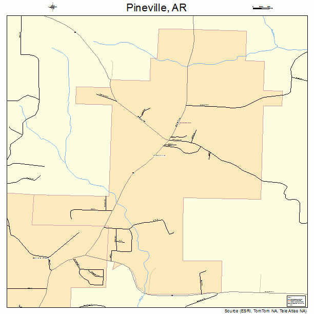 Pineville, AR street map