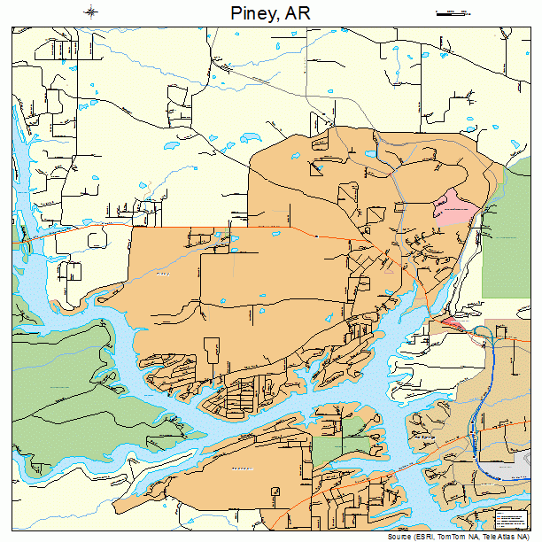 Piney, AR street map