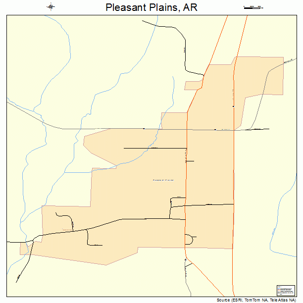 Pleasant Plains, AR street map