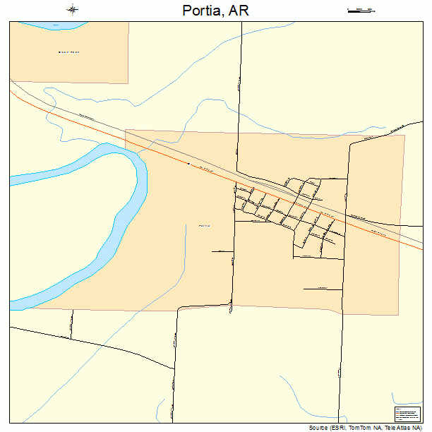 Portia, AR street map