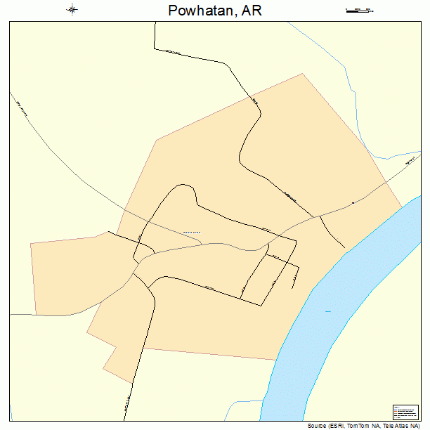 Powhatan, AR street map
