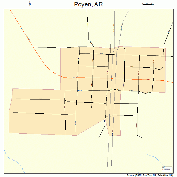 Poyen, AR street map