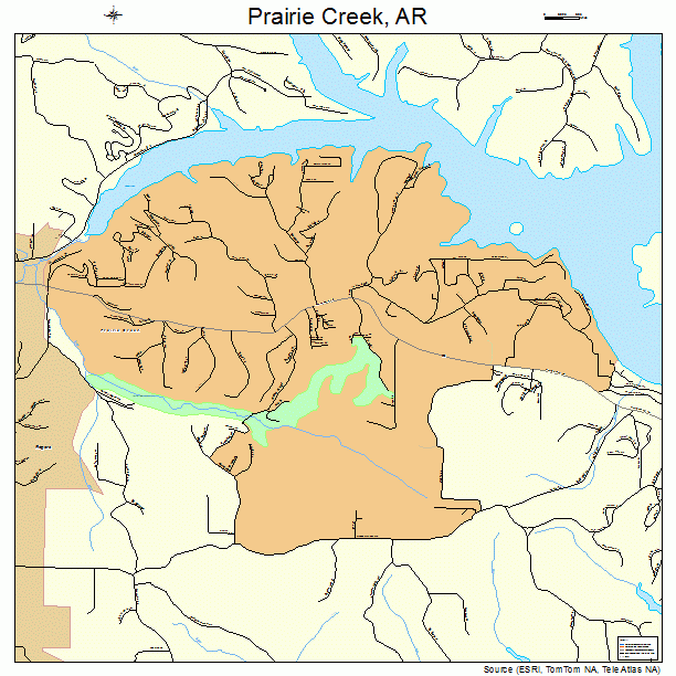 Prairie Creek, AR street map