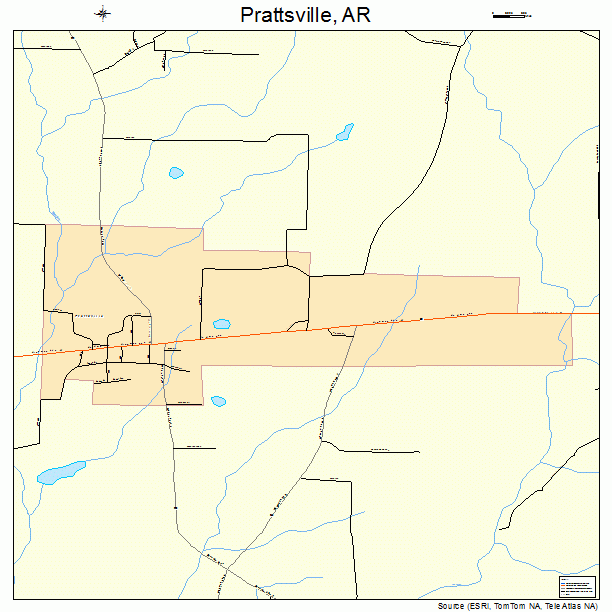 Prattsville, AR street map