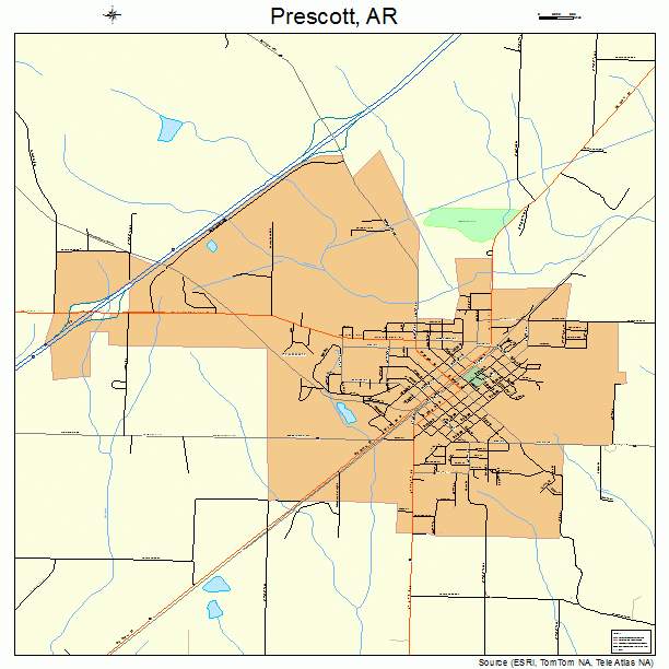 Prescott, AR street map