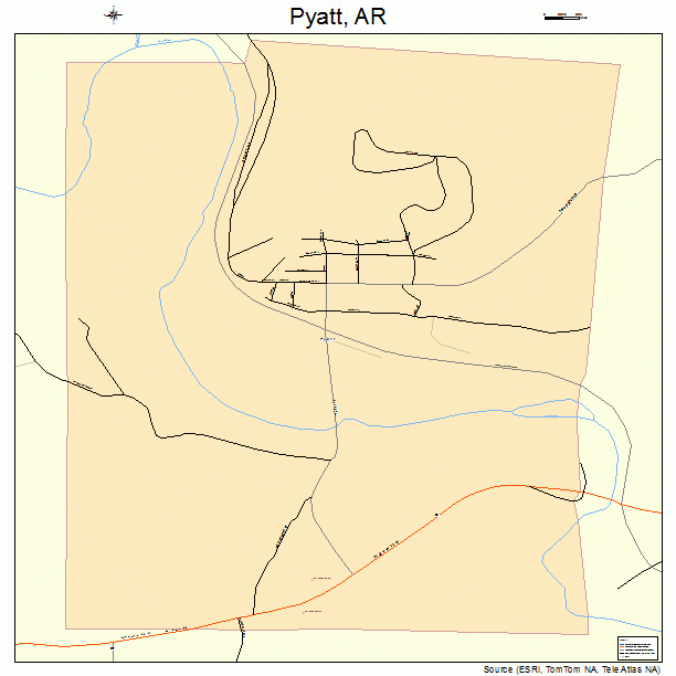 Pyatt, AR street map