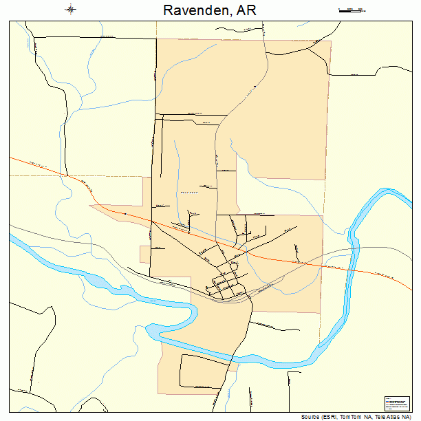 Ravenden, AR street map