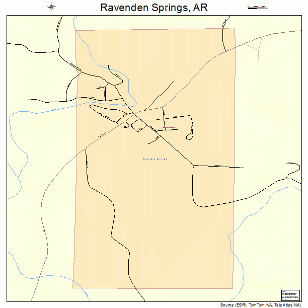 Ravenden Springs, AR street map