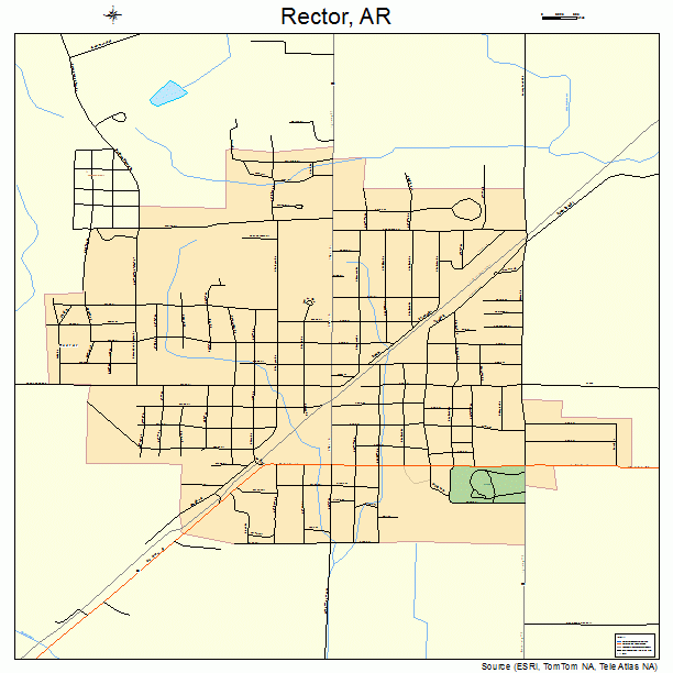 Rector, AR street map