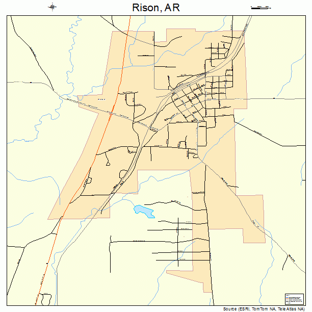 Rison, AR street map