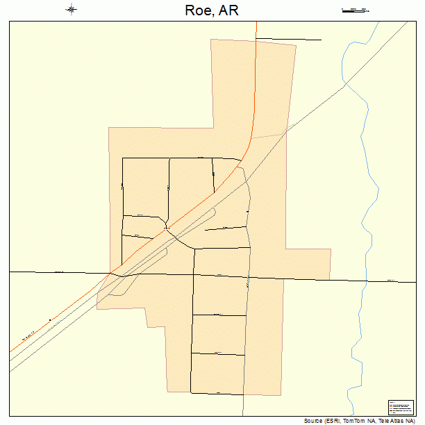 Roe, AR street map