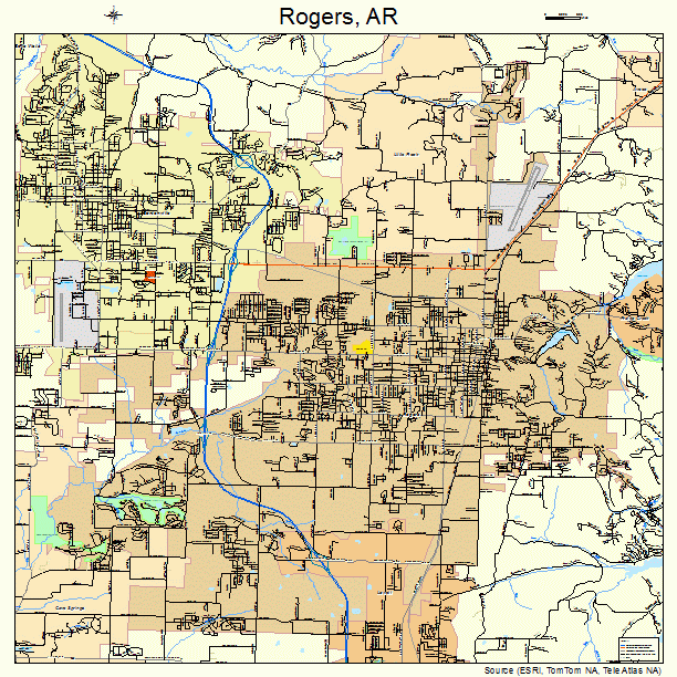 Rogers, AR street map