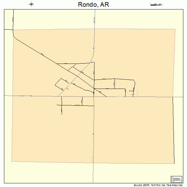 Rondo, AR street map