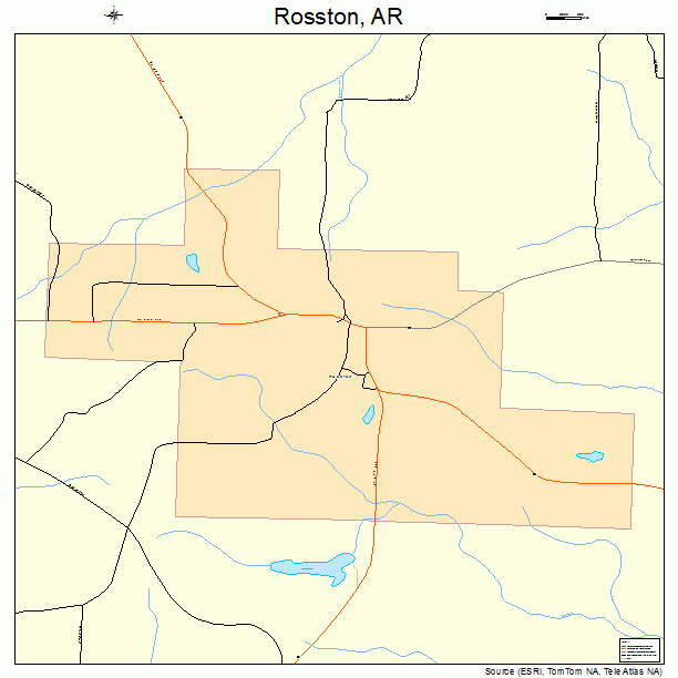 Rosston, AR street map