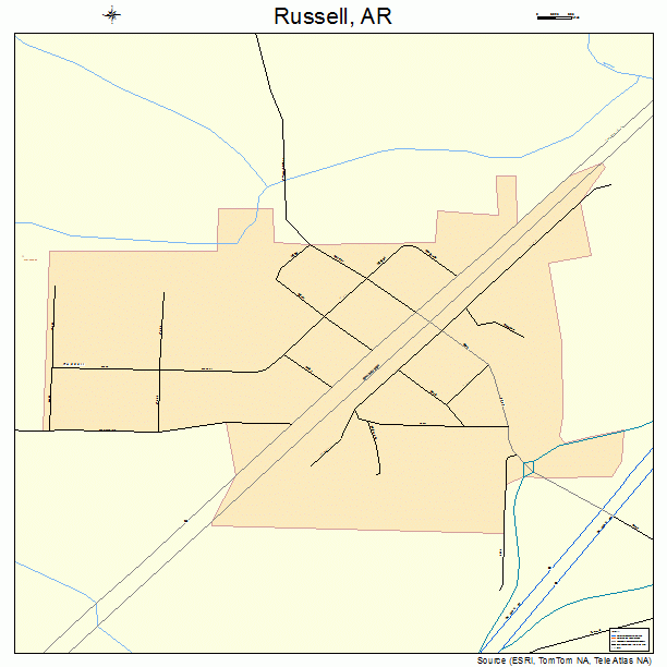 Russell, AR street map