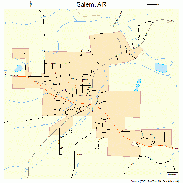 Salem, AR street map