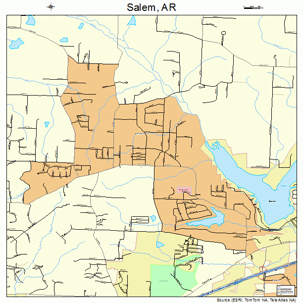 Salem, AR street map
