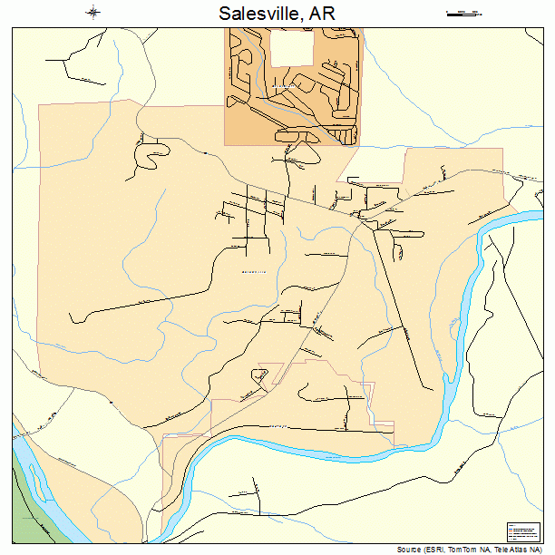 Salesville, AR street map