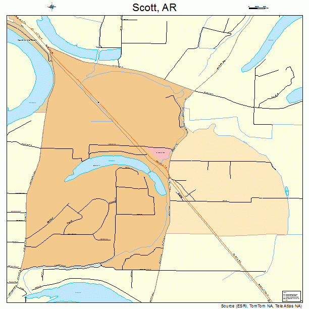 Scott, AR street map