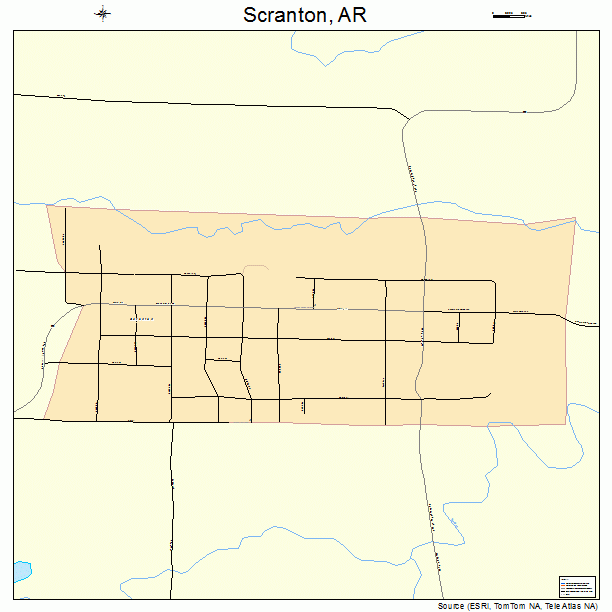 Scranton, AR street map