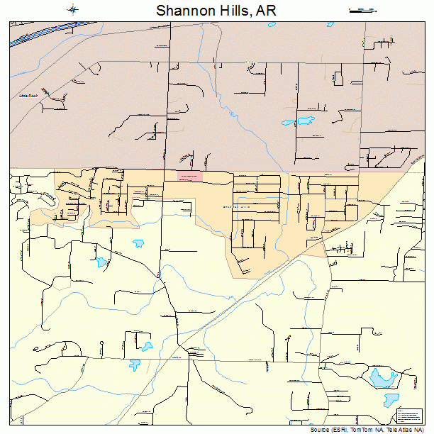 Shannon Hills, AR street map